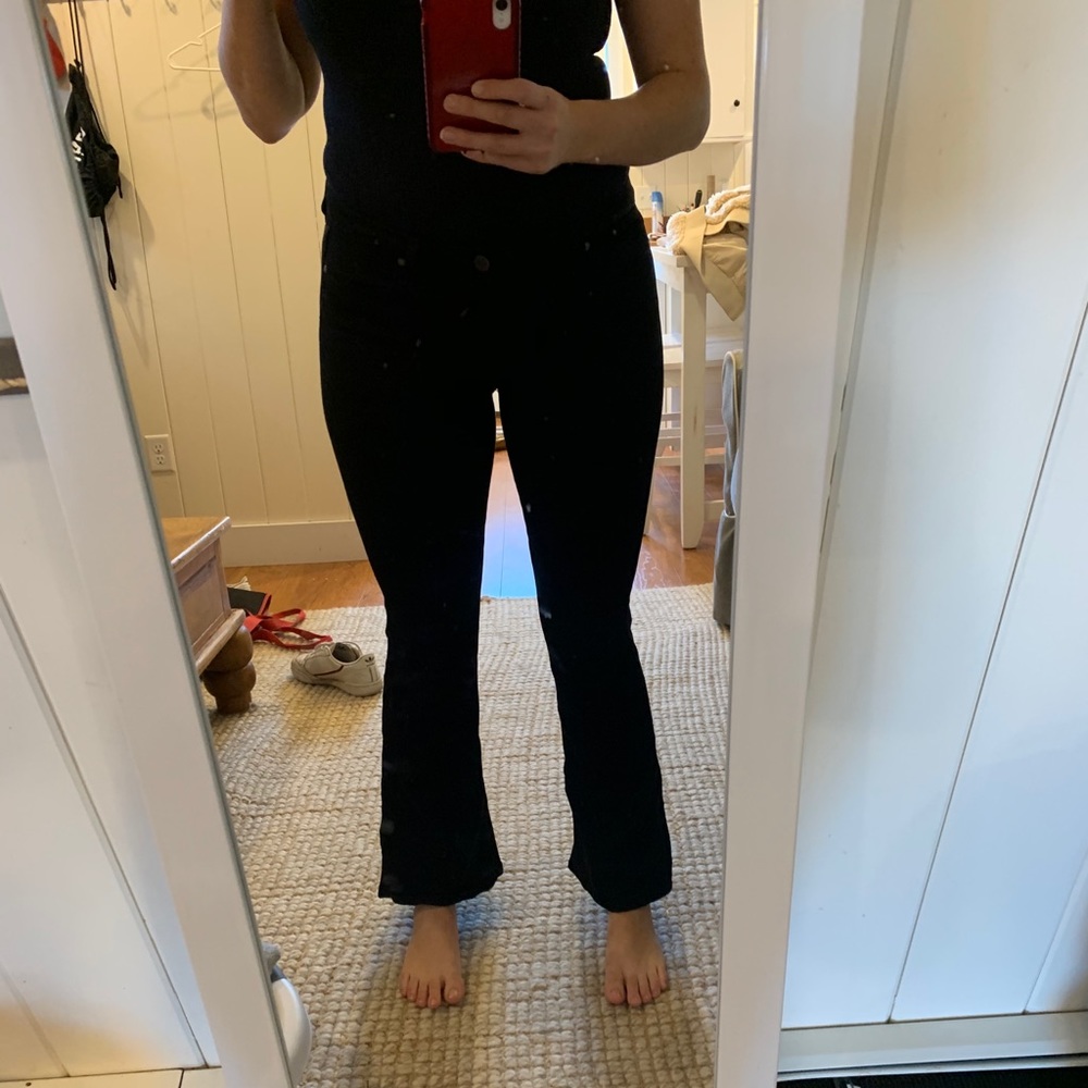 Paige Bootcut Black Jeans